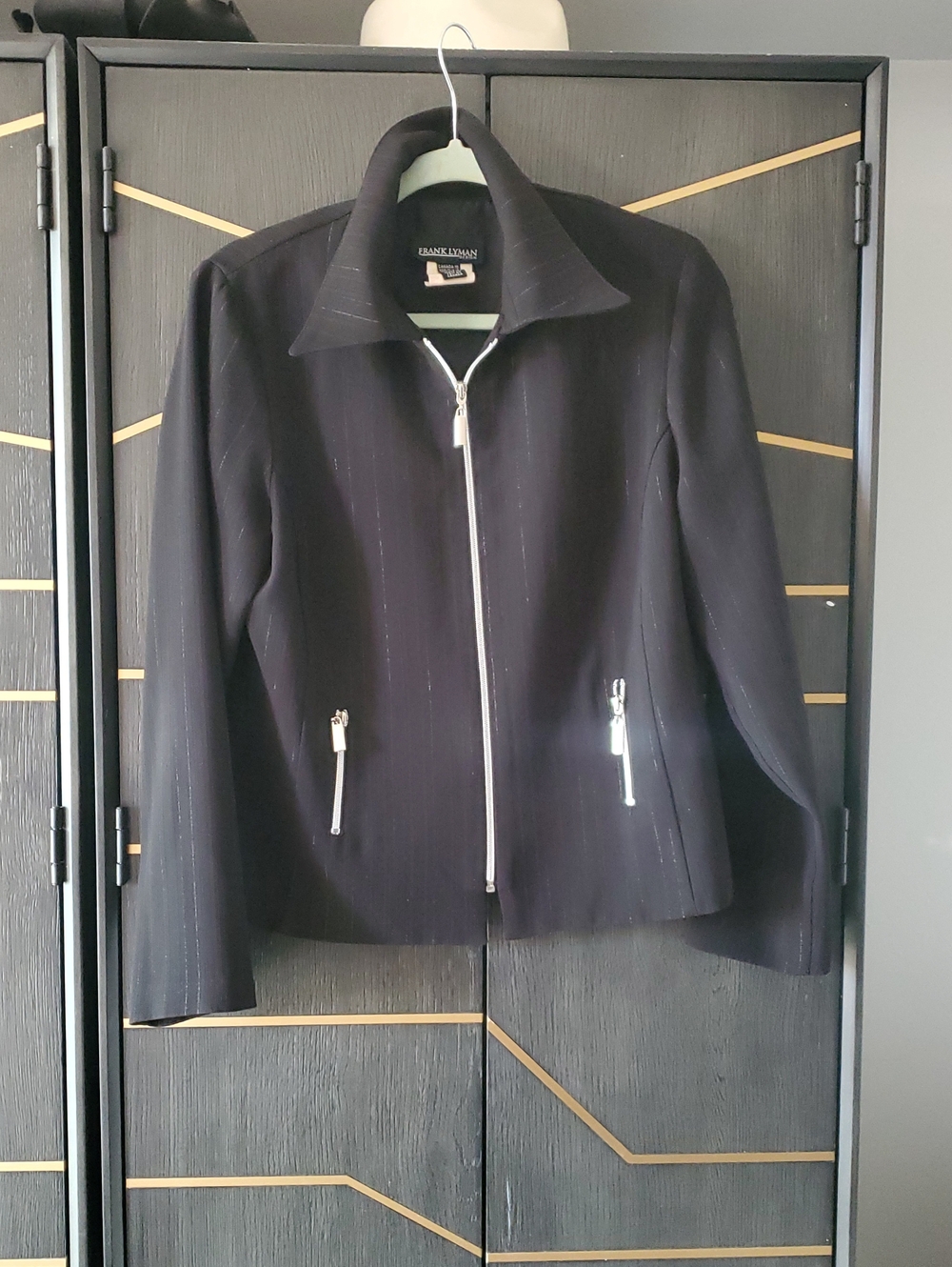 Frank Lyman Design Black Zip-Front Women's Jacket